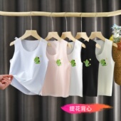 T恤提花薄款 儿童宝宝无骨背心夏季 男女童无袖 衣服婴幼儿吊带护肚
