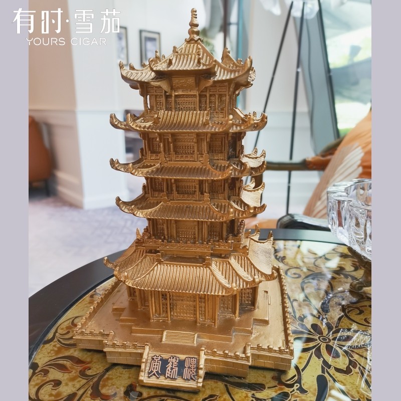 有时雪茄模型黄鹤楼塔模型摆件中国古建筑雷峰塔3D摆件桌面装饰品