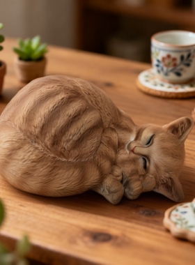 可爱猫咪摆件装饰造景桌面装饰品客厅摆件