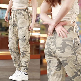 薄款 百搭裤 迷彩休闲裤 韩版 子纯色透气 男潮牌潮流运动男士 2024夏季
