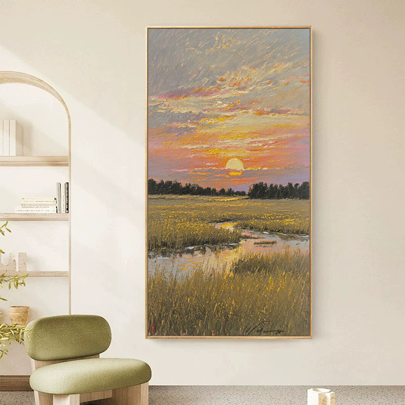 旭日东升大芬村纯手绘油画