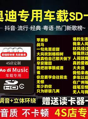 奥迪汽车车载SD内存卡A6L/A3/Q5/A4/Q7Q3无损经典抖音流行歌曲MP3
