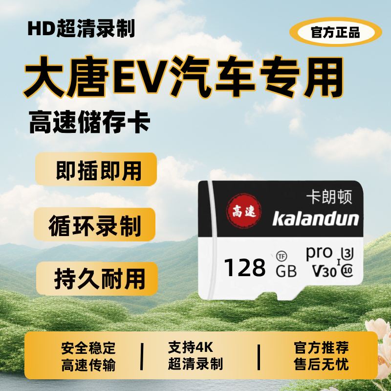 26款比亚迪大唐EV行车记录仪专用内存卡哨兵模式高速大唐储存卡SD