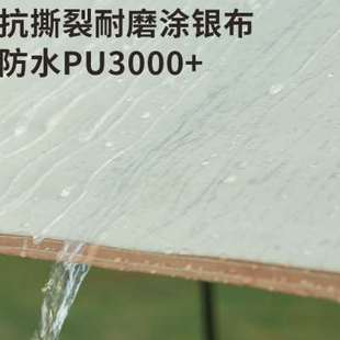 野营黑胶幕布遮阳凉棚 户外露营天幕帐篷 防晒防雨涂银野营用品厂