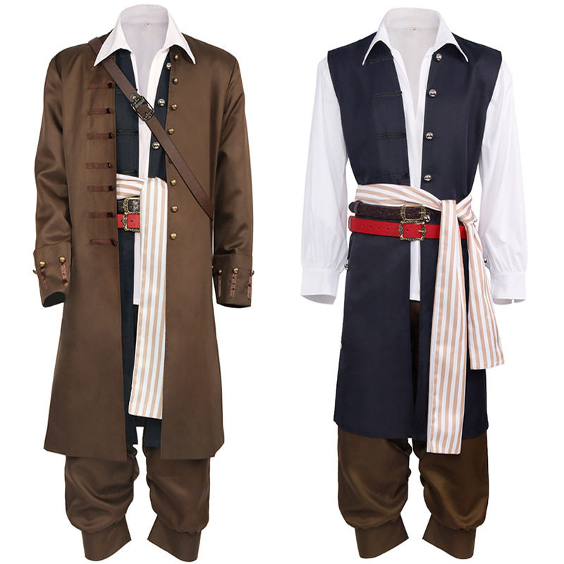 加勒比海盗电影COS服饰杰克船长JackSparrowcosplay衣服全套