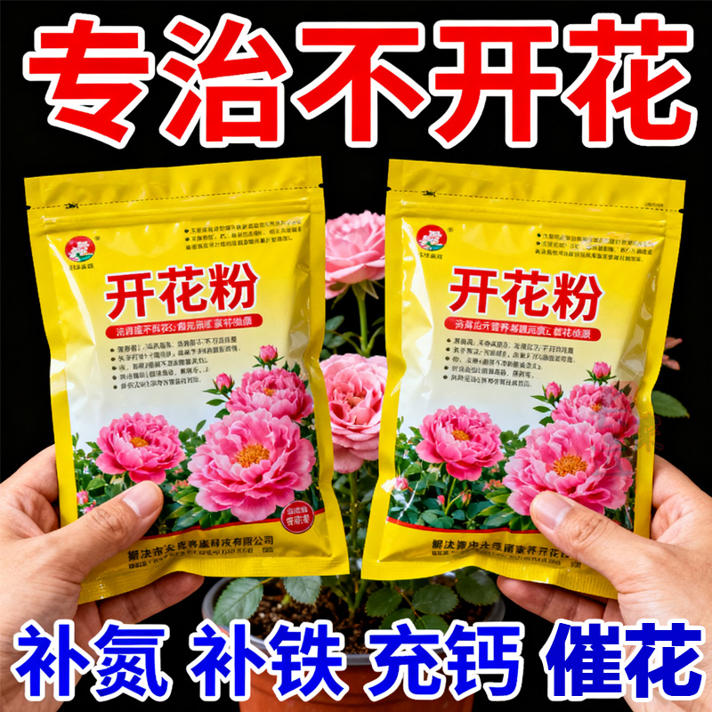 快速开花粉通用型家庭花园玫瑰月季花茶花水溶肥料爆花盆栽三角梅