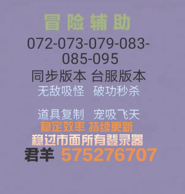 冒险岛079-220辅助 冒险岛079/083/095挂机脚本台服275辅助