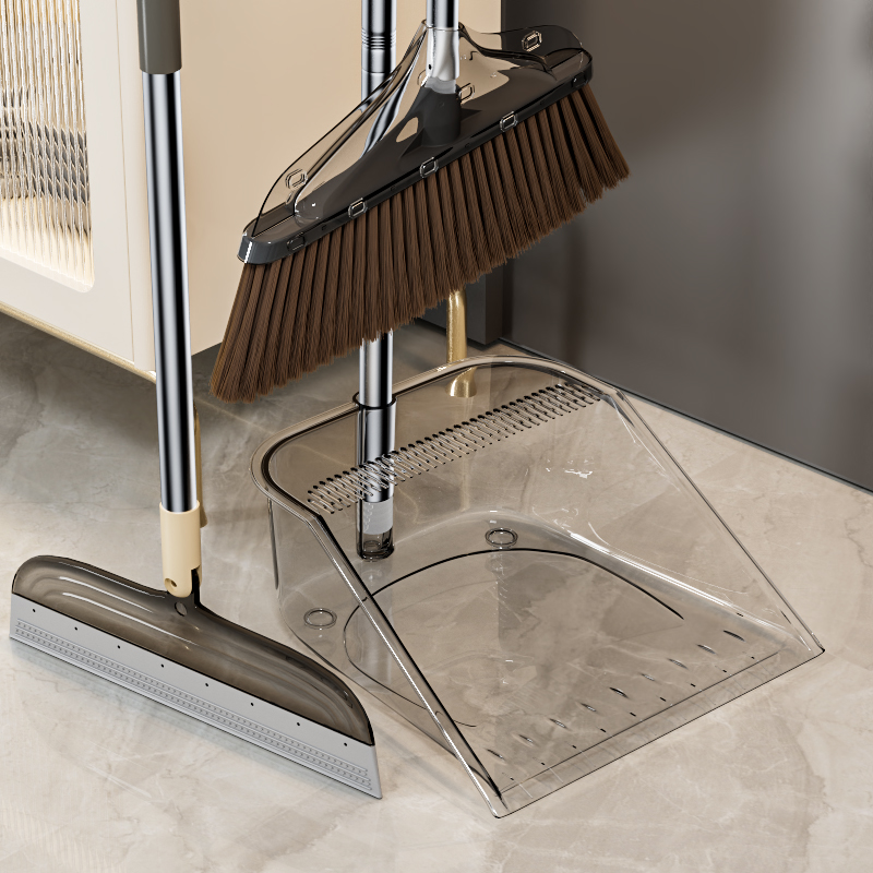 扫把簸箕套装家用2024新款轻奢高颜值透明扫地笤帚垃圾铲高档扫帚