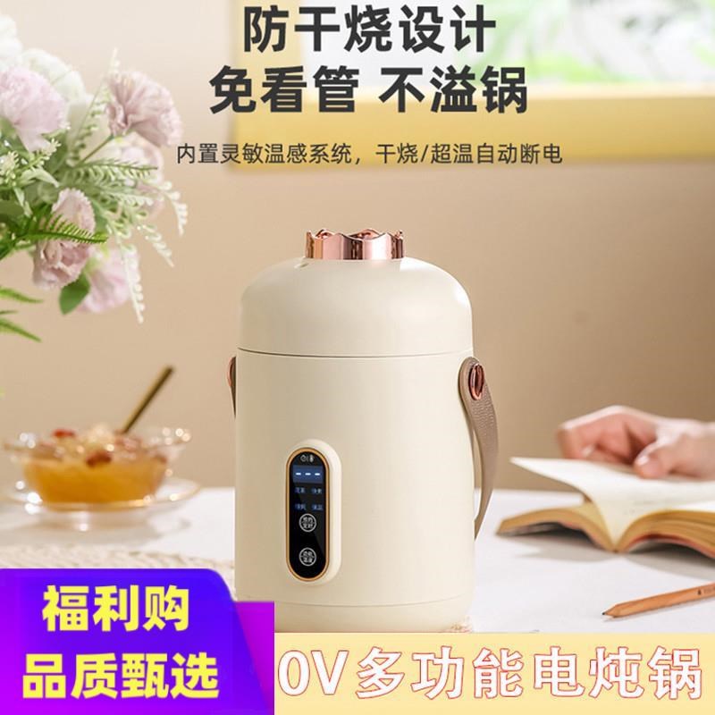110V伏电炖锅小家电智能煮粥神器多功能便携煲汤熬粥养生锅电炖杯