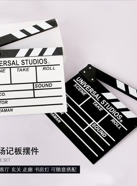 电影打板拍板场记板导演板拍照摄影道具酒K吧咖啡厅橱窗装饰品摆