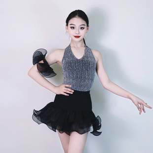 拉丁舞服女童2026新款高级感专业练功服超好看儿童舞蹈服少儿夏季