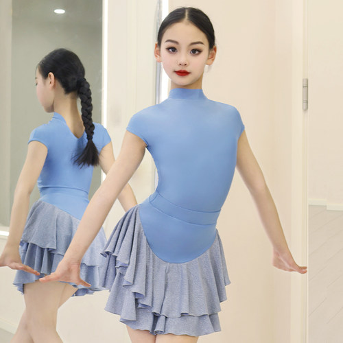 2026新款高级感拉丁舞服女童练功服专业春夏套装分体表演演出服装