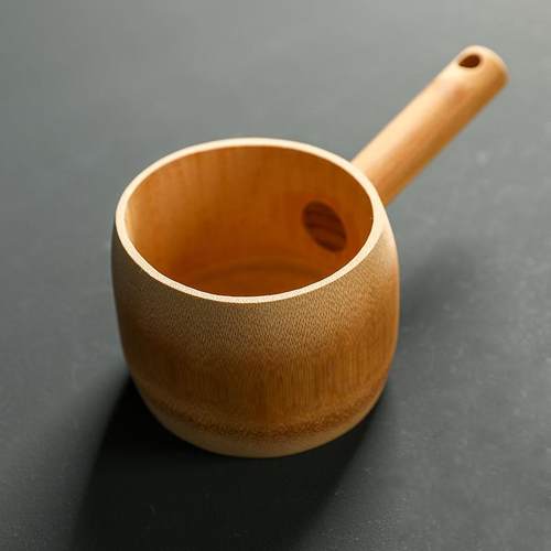 水瓢水勺舀实 木竹茶勺茶则茶铲 厨房米瓢面瓢盆饭勺饭手绘定 制