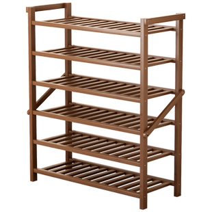 楠竹鞋架子免安装简易经济型宿舍家用门口实木多层收纳小鞋柜落地