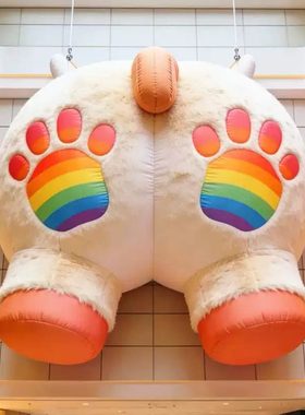 拍马屁气模充气马年网红毛绒马屁股卡通商场美陈创意新年打卡气模