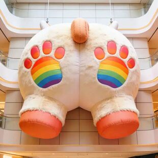 拍马屁气模充气马年网红毛绒马屁股卡通商场美陈创意新年打卡气模