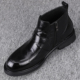 潮流真皮侧拉链高帮英伦风休闲皮鞋 广州高端男士 皮靴2025秋冬新款