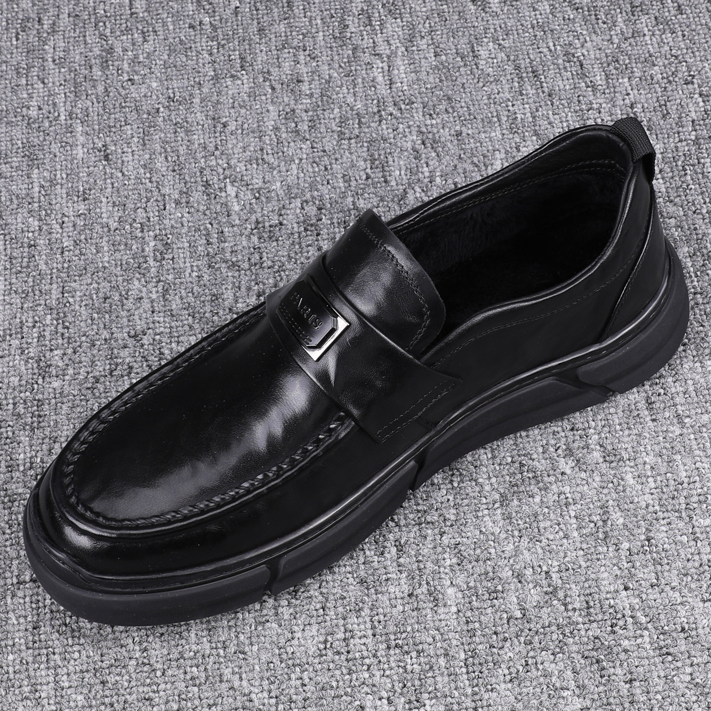 广州纯皮男鞋2025新款男士一脚蹬真皮豆豆鞋头层牛皮加绒休闲皮鞋,流行男鞋,乐福鞋（豆豆鞋）,淘宝优惠券,粉丝福利购,淘宝优惠卷