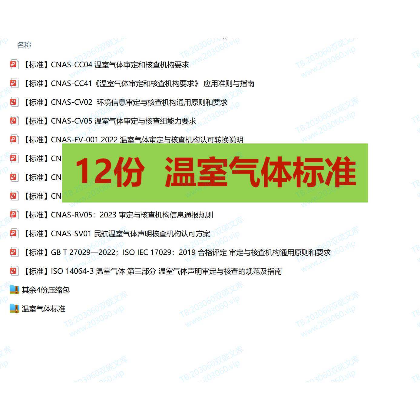 12份 温室气体标准文件合集PDF