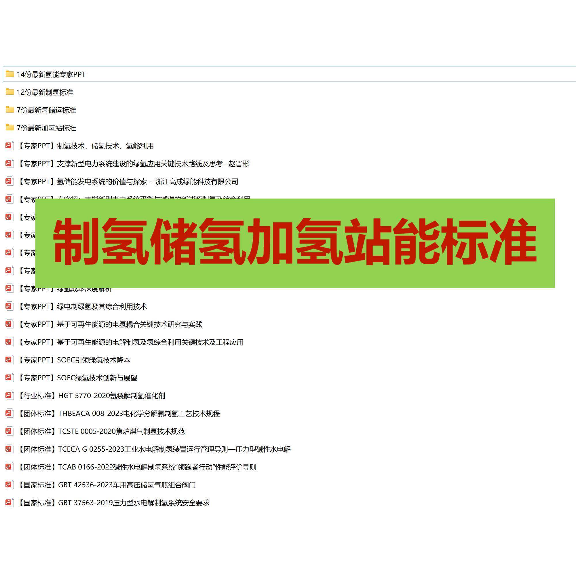 制氢储氢加氢站氢能国家标准地方标准ppt培训分享PDF