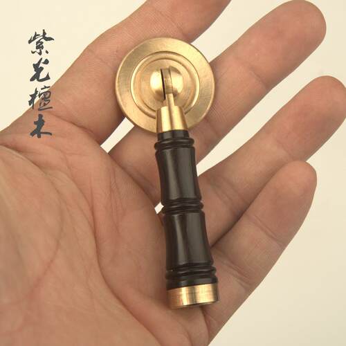 新中式纯铜单孔花梨木紫光檀木木头吊坠把手书柜门鞋柜门抽屉拉手