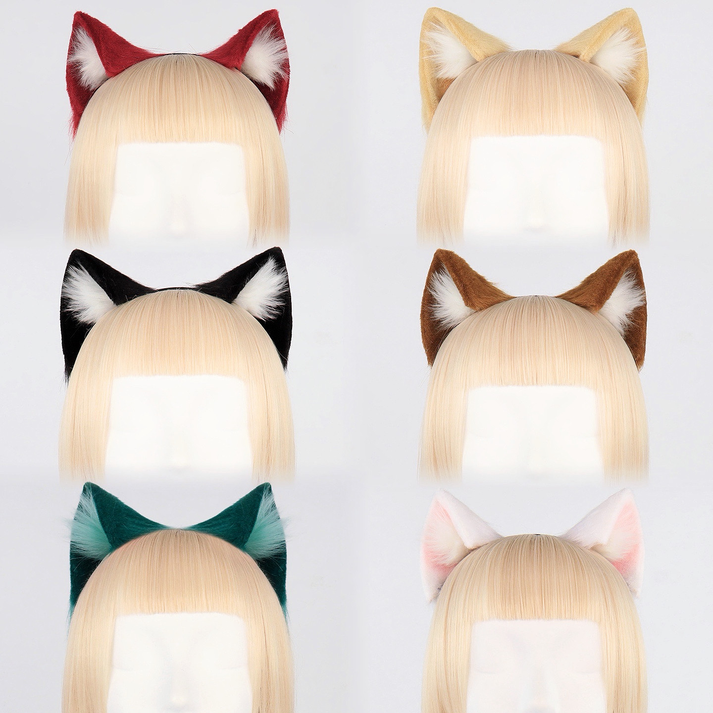 仿真兽耳头饰猫耳朵发箍女手作cosplay猫娘漫展直播网红道具配饰