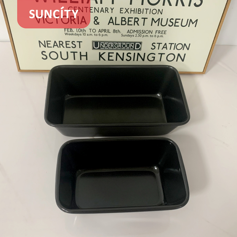 YCSUNCITY黑色水果条1磅蛋糕模具家用低糖长方形烘焙不沾面包模具