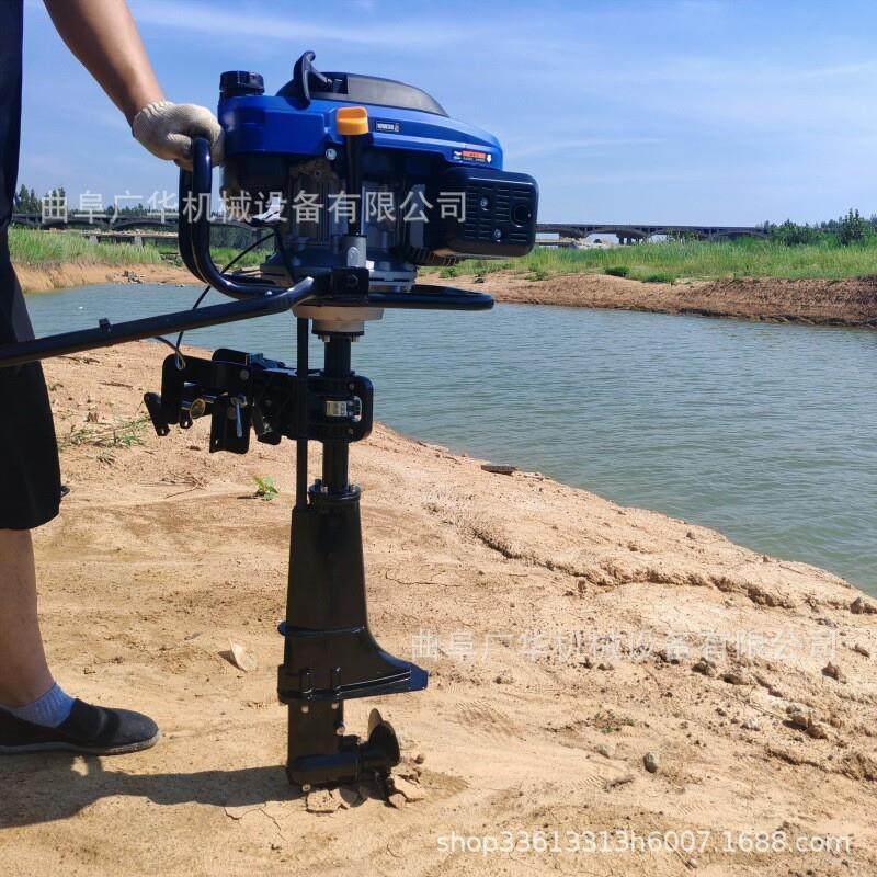 225cc带档位木筏橡皮艇挂桨机 12马力柴油推进器 48v电动挂机