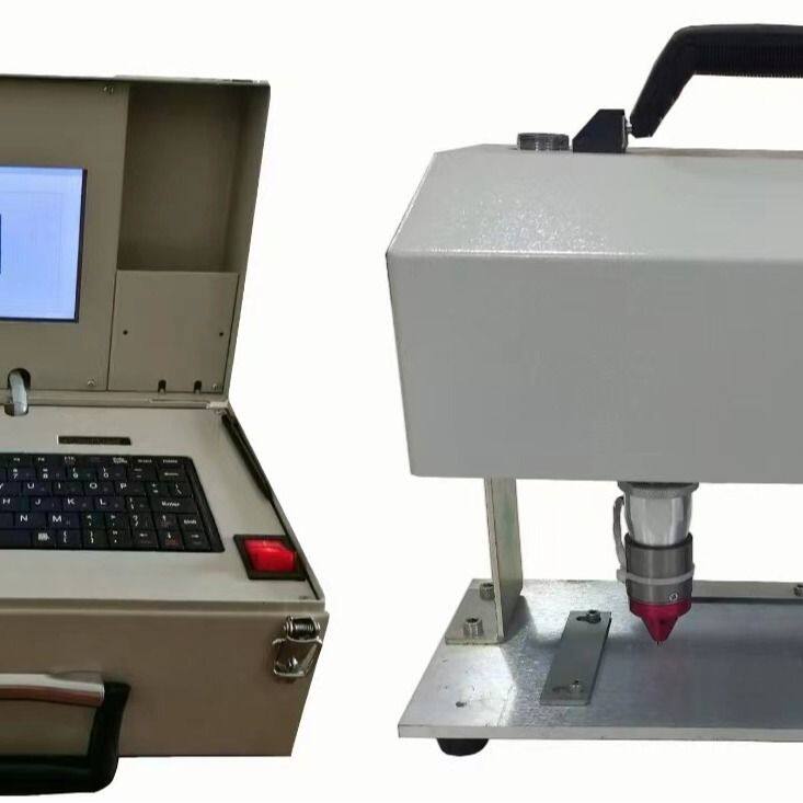 便携台式一体铝牌标牌打码机汽车零部件升降式金属铭牌气动打标机