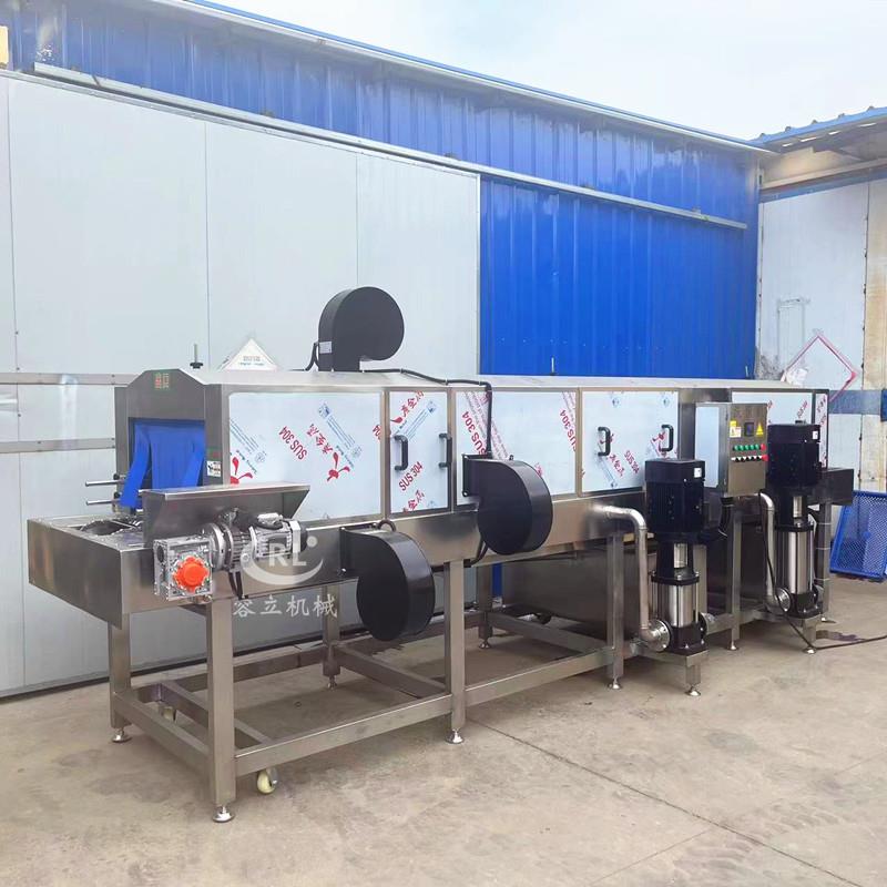 商用周转筐清洗机 高压喷淋式托盘清洗去杂机 全自动塑料筐清洗机