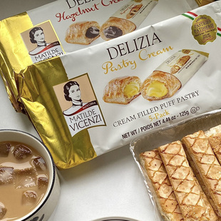 意大利进Vicenzi维西尼口黄油千层酥夹心手指饼干巧克奶欧洲零食