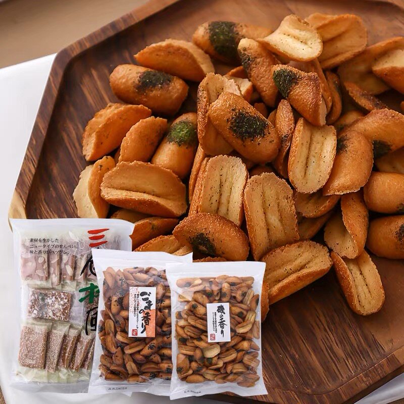 日本卡昵诗池重芝麻松饼三色松饼干海苔煎饼茶点膨化网红进口零食