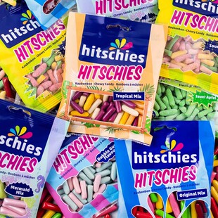 德国进口hitschies海之美人鱼珠光胶囊水果糖软彩色果汁儿童零食