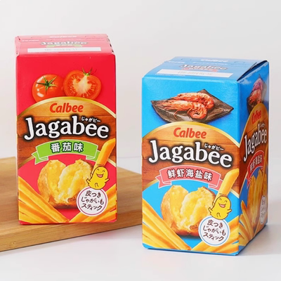 韩国进口Calbee卡乐比薯条三兄弟日本Jagabee淡盐儿童膨化零食品