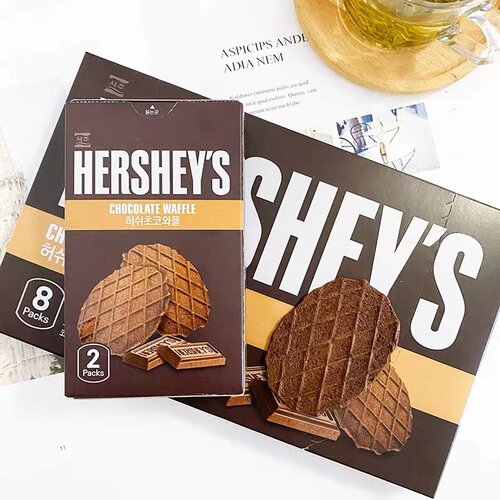 韩国进口HERSHEYS好时巧克力瓦夫饼干华夫薄脆饼威化麻薯网红零食