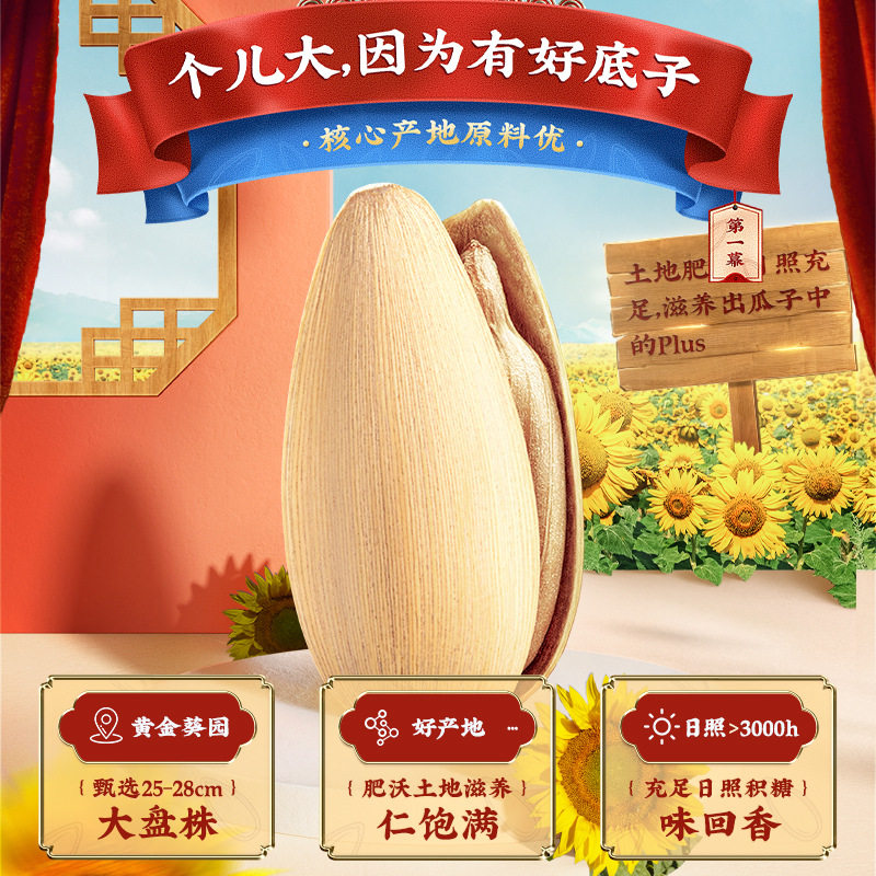 洽洽多味瓜子500g恰恰盐磨去皮葵花籽休闲零食白瓜子大颗粒