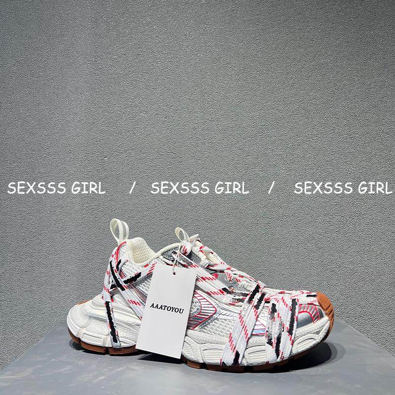 【SSS】渠道新款！厚底休闲运动鞋女3xxxl字母款绑带老爹鞋男