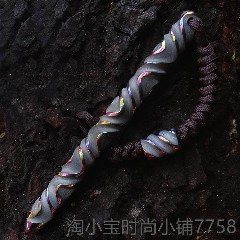正品把悟能金酷棍防身合法钛武器自卫户外玩件古巴藤小合撬棍edc