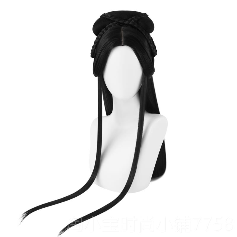 正品宋制明古装整型顶头制套式发汉服假发女古典全套头古风长直造