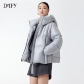 DeIFy 高端连帽羽绒服 新款 缔弗绗缝泡芙鹅绒服女短款 2025年冬季