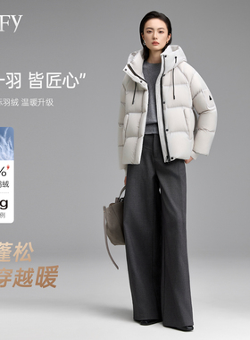DeIFy/缔弗连帽短款羽绒服女25冬新款小个子高端设计感小众外套