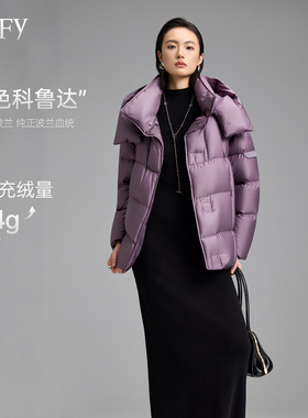 DeIFy/缔弗95科鲁达2.0 立领绗缝鹅绒羽绒服女短款25新款保暖外套