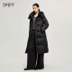 缔弗黑色长款 羽绒服女冬季 新款 DeIFy 立领收腰时尚 休闲羽绒衣外套