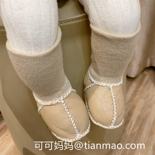 12个月宝宝步前鞋 婴儿鞋 新生儿6 1岁加绒加厚保暖棉鞋 袜 子秋冬0