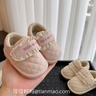 幼童防掉叫叫鞋 婴幼儿鞋 软底防滑学步鞋 2岁女宝宝公主鞋 子春秋1