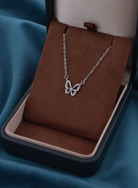S925纯银轻奢高级蝴蝶项链