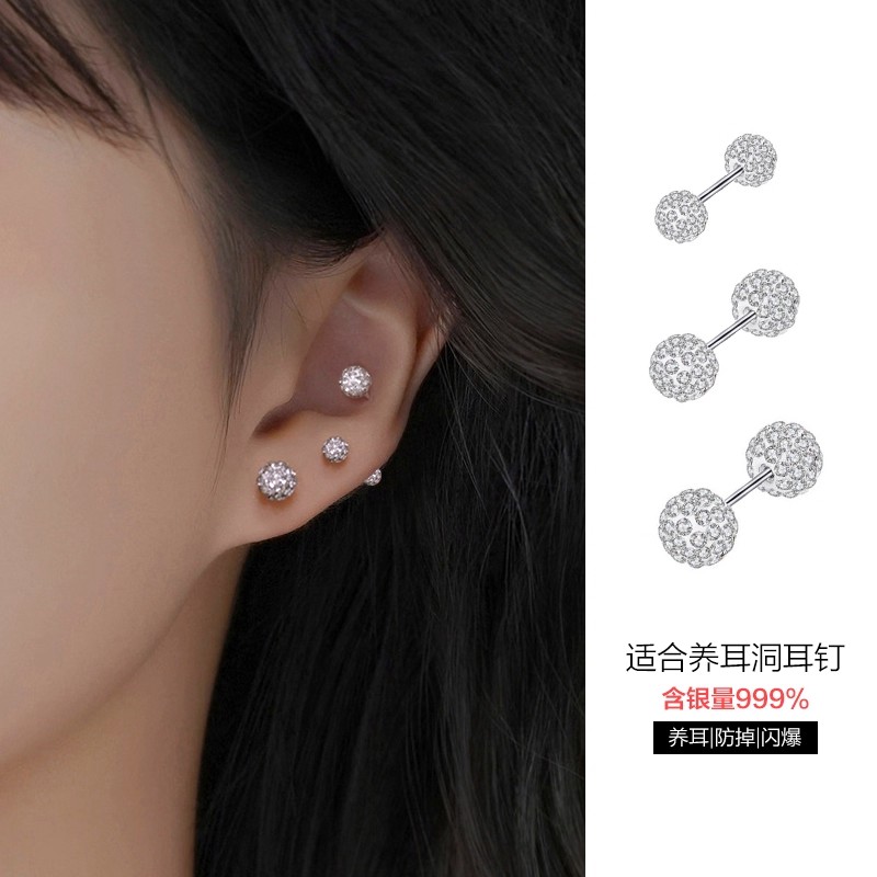 999纯银耳钉2025年新款爆款耳环