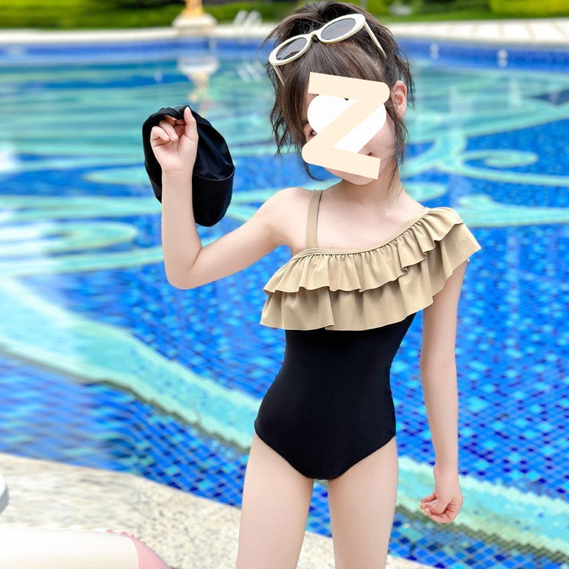 女童泳衣2025新款洋气大童夏季儿童女孩高级感专业游泳衣连体