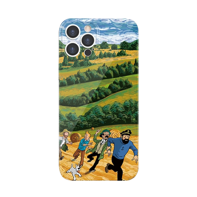 丁丁历险记梵高油画菲林壳