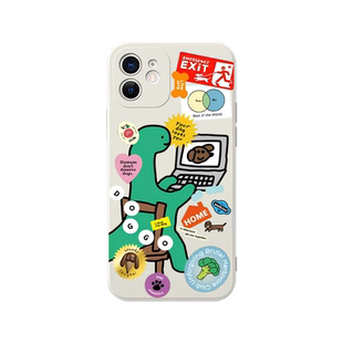 joguman手机壳适用苹果16华为mate60可爱iPhone17promax恐龙OPPO小米15vivo搞怪12周边14p小恐龙13贴纸Pura70